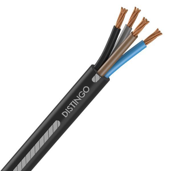 Câble U1000 R2V 4x16 mm2 cuivre rigide noir (Prix au mètre)