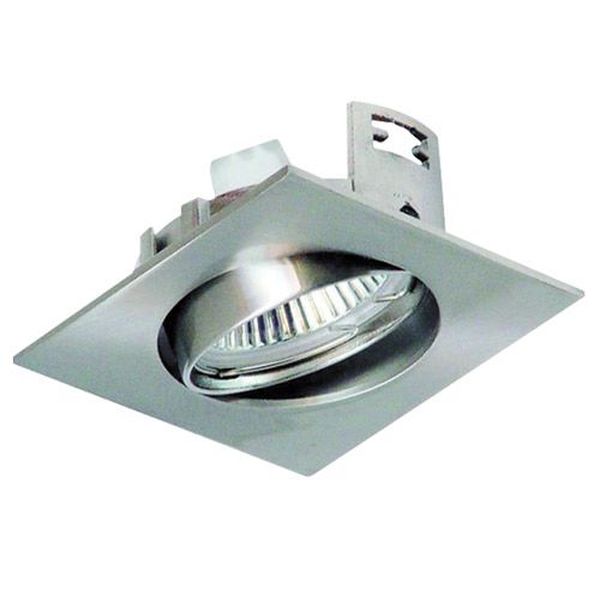 Spot Encastré blanc 12V 50W carré (ampoule et alim non inclus)