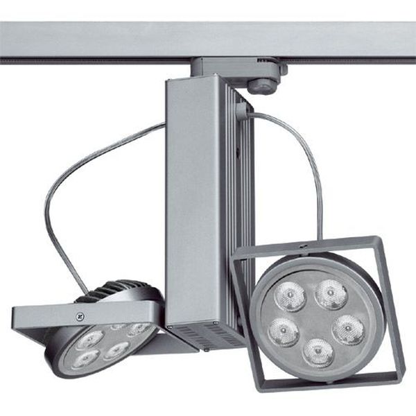 Projecteur Rail 3 allumages Gris Power LED 2x27W 6000k