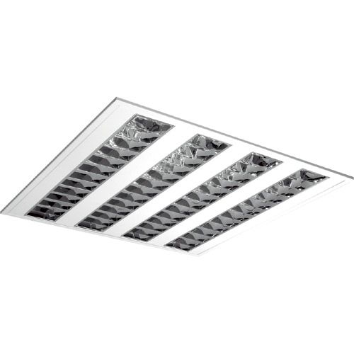 Appareil fluorescent Encastré 4x14W T5 blanc grille aluminium 230V