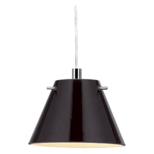 Suspension G9 40W chromé verre noir 230V IP20 CL2