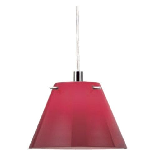 Suspension G9 40W chromé verre rouge 230V IP20 CL2