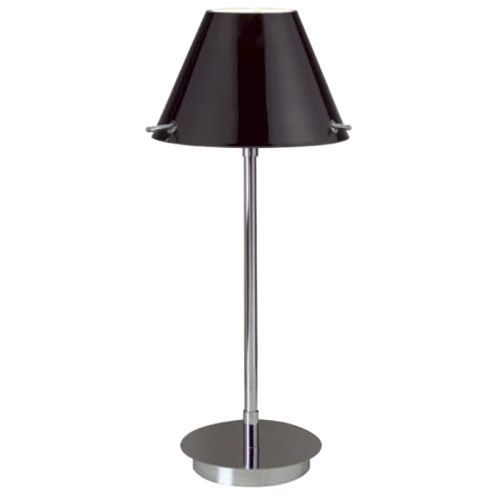 lampe à Poser 40W G9 chromé verre noir 230V IP20 CL2