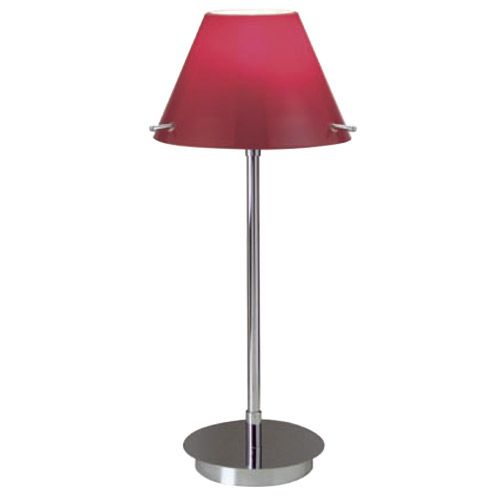 lampe à Poser 40W G9 chromé verre rouge 230V IP20 CL2