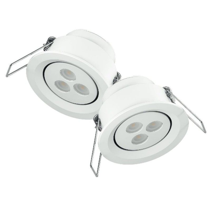 Kit de 2 spots encastre OSRAM PUNCTO LED I Downlight 2x4.5W 3000K