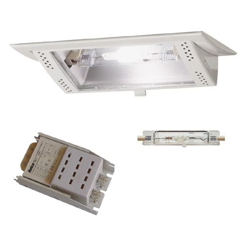 Kit Encastré Iodure blanc 70W platine électronique 230V