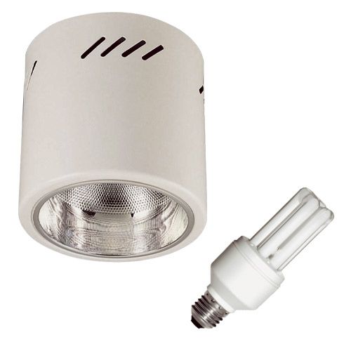 Kit saillie blanc fixe E27 maxi 100w 230v