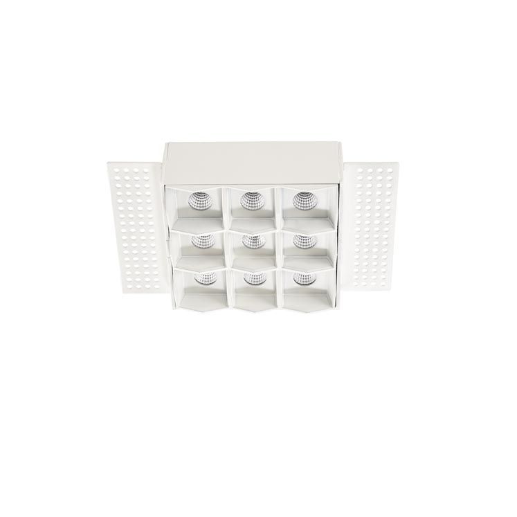 Encastré de plafond bento 9 x LED 20 blanc noir 90-6358-14-14