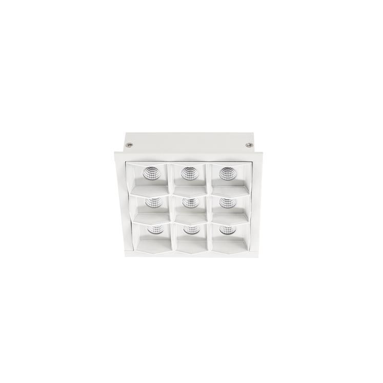 Encastré de plafond bento 9 x LED 20 blanc noir 90-6388-14-14