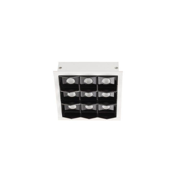 Encastré de plafond bento 9 x LED 20 blanc noir 90-6388-14-60