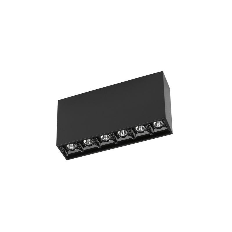 Encastré de plafond bento 6 x LED 12 2 noir 15-7187-60-MS