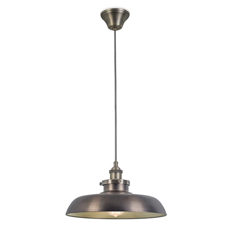 Suspension vintage 1 x e27 100 patiné bronze 00-4851-E4-19