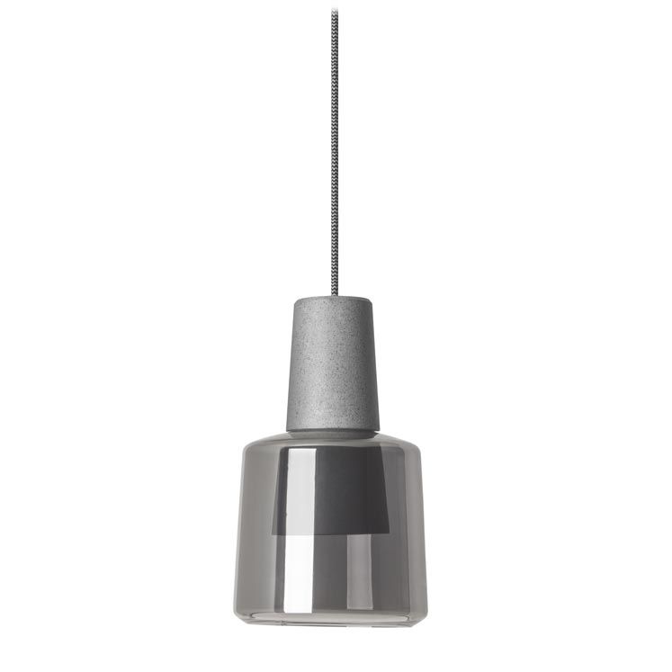 Suspension khoi 1 x LED 19 5 béton gris 00-4037-CS-12