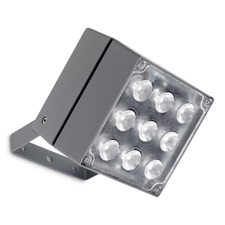 Projecteur cube 9 x LED 33 5 gris urbain 05-9788-Z5-CL