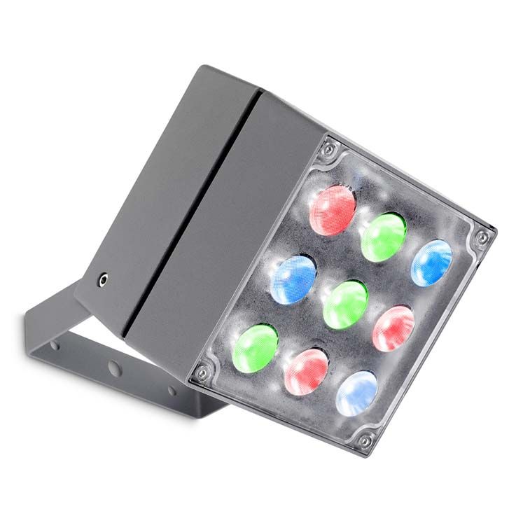 Projecteur cube rgb easy+ 9 x LED 20 gris urbain 05-9934-Z5-M2