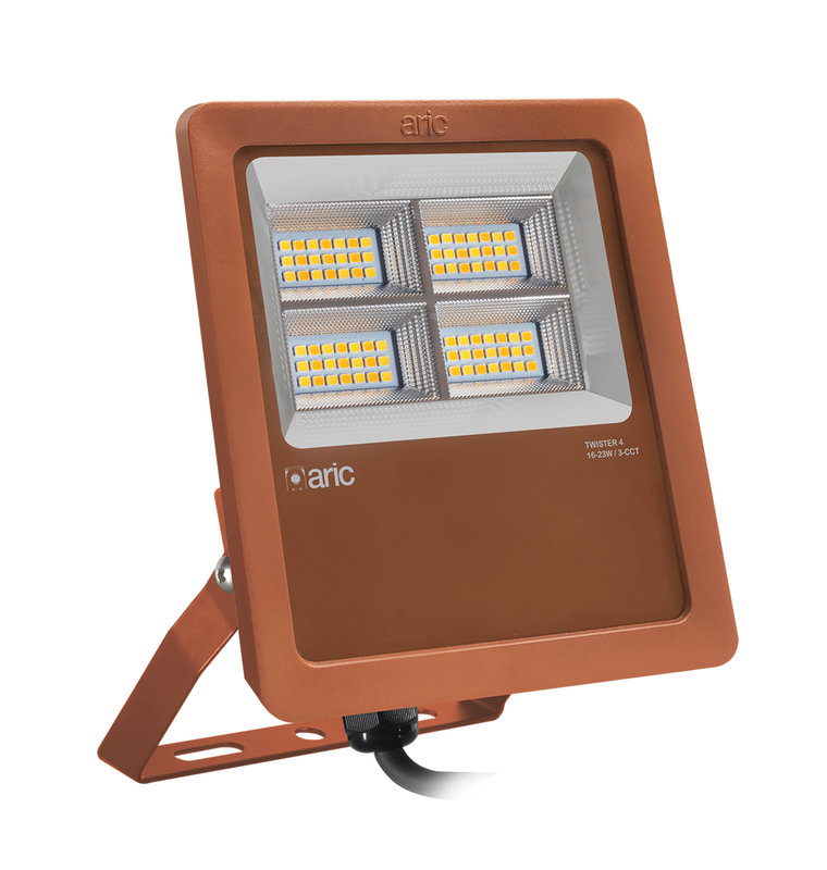 [ARIC-51684] ARIC 51684 - Twister 4 Corten 3Cct 16-23W Ip66 Ik08, 2200K/3000K/4000K, 23W 3340Lm 90° 50000H