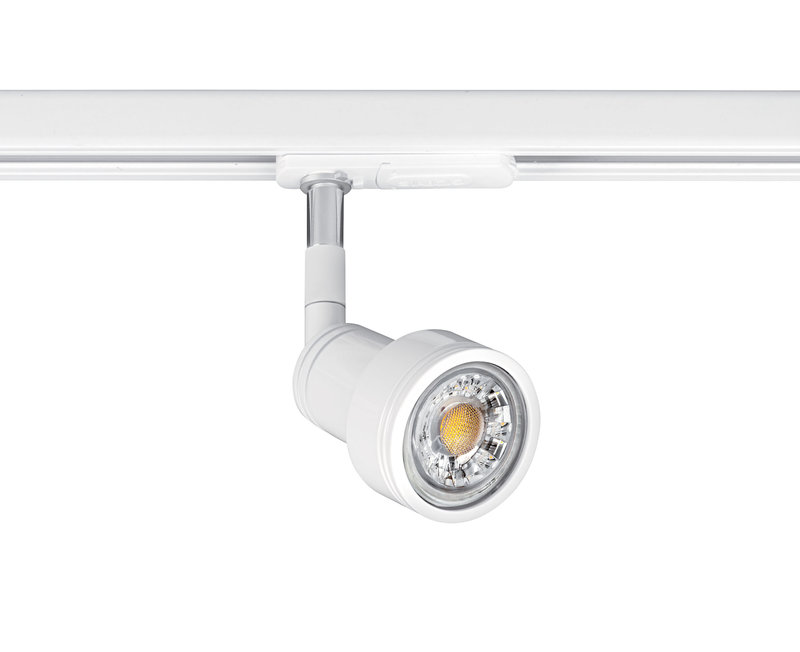 ARIC 0222 - Zao 029 - Spot Rail 1 All. 029 Gu10, Blanc, A/Ampoule Led 4,2W 3000K 500Lm Incl