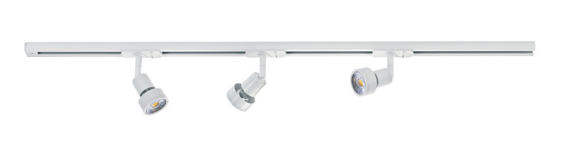 ARIC 0257 - Zao - Rail 1 All. + 3 Spots Gu10, Blanc, A/Lpes Led 4,2W 3000K 500Lm Incl