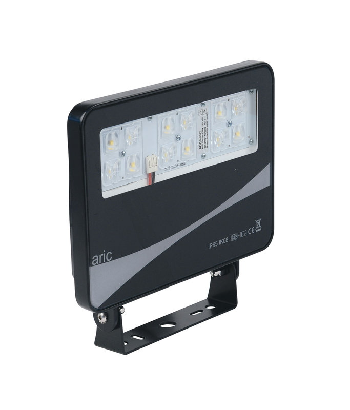ARIC 50304 - Sunset E- Proj. Ext. Ip65 Ik08, Noir,Angle 50°X140°, Led Intég. 50W 3000K 4000Lm