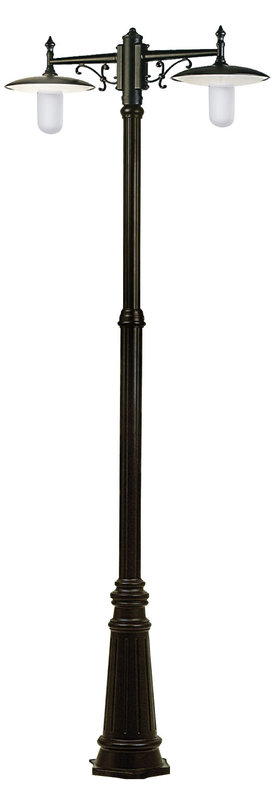 [ARIC-4083] ARIC 4083 - Toscane - Lant.+Mat Ip43 Ik02, Noir, E27 2X57W Max., Ampoule Non Incl., Haut.2,33M