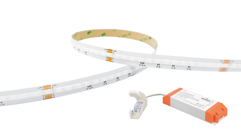 ARIC 55502 - Flexicob Rg Ruban 24V Led Cob Rgb + Blanc 4000K 96W 1800Lm 50000H 120° Irc<90