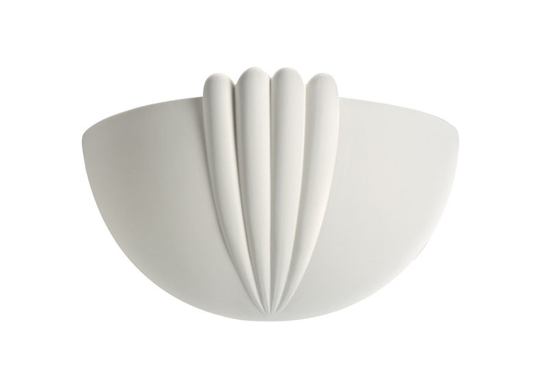 ARIC 3029 - Domino - Applique Mur Plâtre E27 77W Max.,Demi-Lune, Ampoule Non Incl.