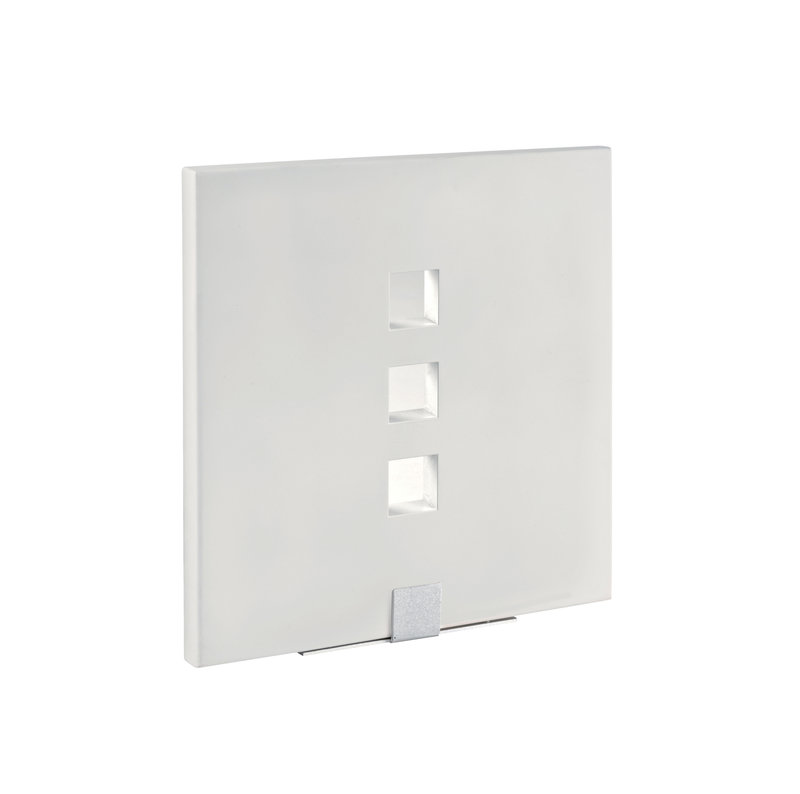 ARIC 3054 - Tosca - Applique Mur Plâtre, Carré, Blanc, Led Intég. 3X1,2W 6300K 220Lm