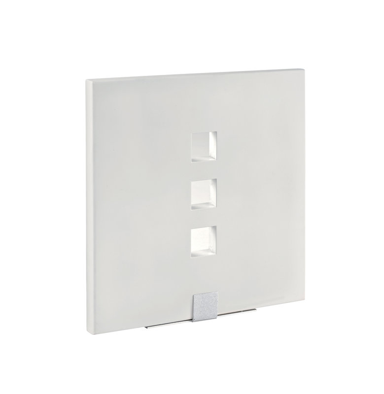 ARIC 3027 - Tosca - Applique Mur Plâtre, Carré, Blanc, Led Intég. 3X1,2W 3000K 220Lm
