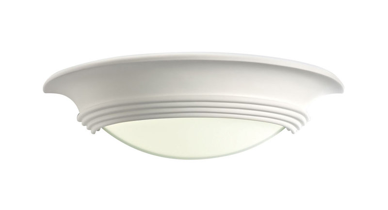 [ARIC-3009] ARIC 3009 - Domino - Applique Mur Plâtre E27 77W Max.,Demi-Lune, Ampoule Non Incl.