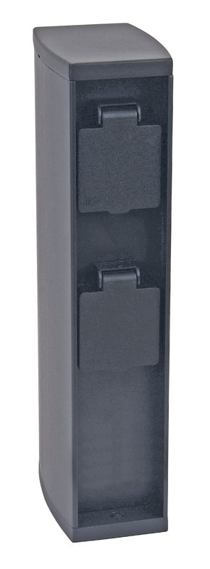 ARIC 51598 - Borne Prises 16A Pour Jardin Ip44 Ik07 En Aluminium Anthracite