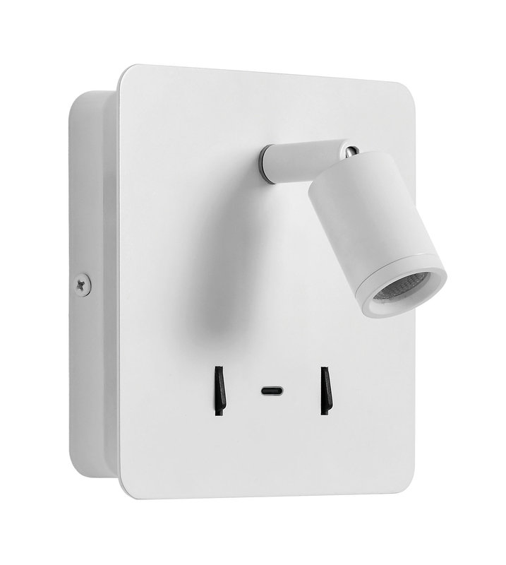 [ARIC-51529] ARIC 51529 - Lizeo - Liseuse Led 3000K 40000H Avec Éclairage D'Ambiance Et Prise Usb-C, Blanc