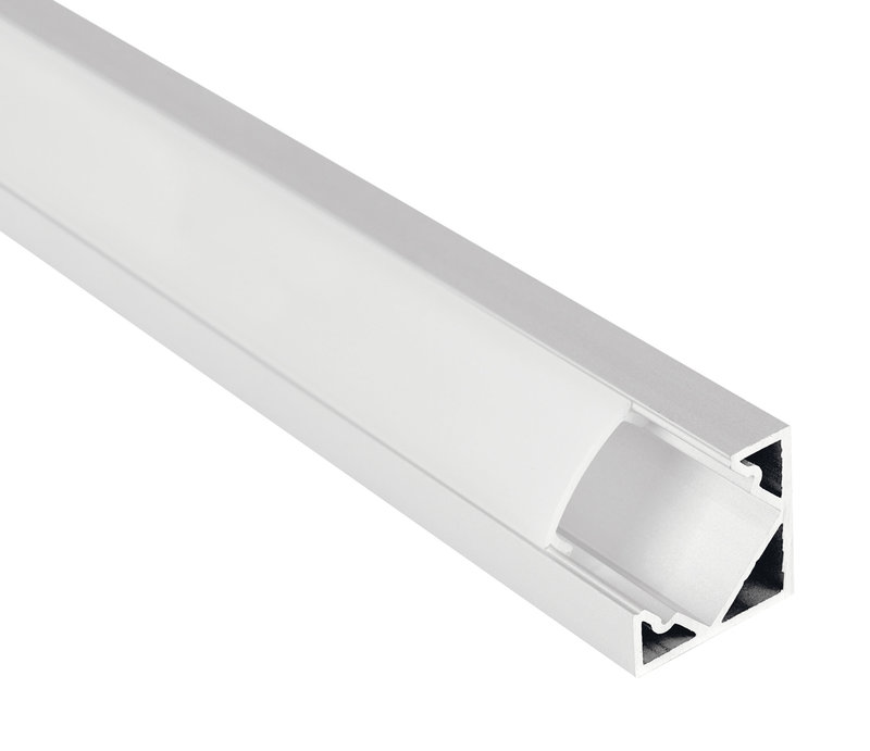 ARIC 55158 - Profilé D'Angle Aluminium Pa1 Pour Ruban Led - 2M - Blanc