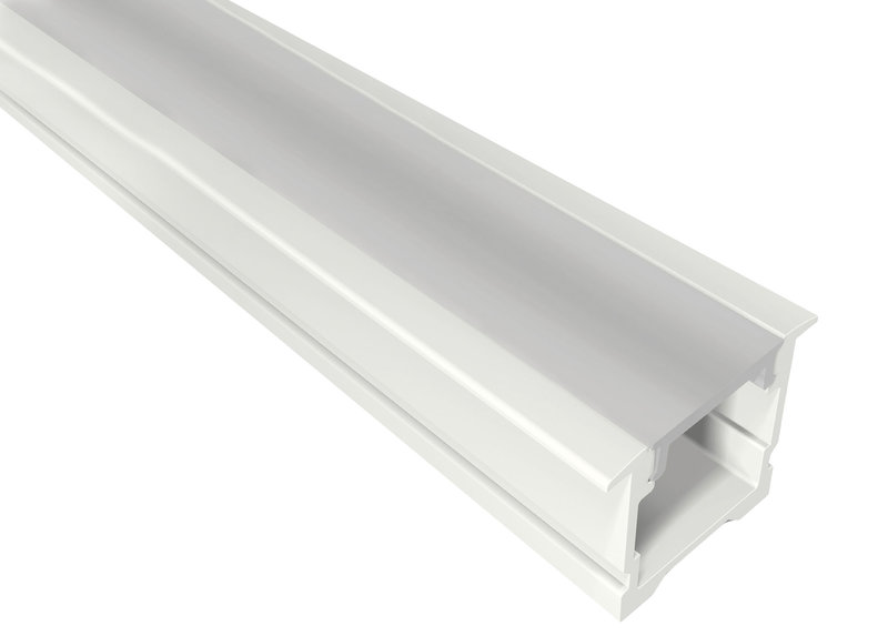 ARIC 55156 - Profilé Aluminium Encastré Pe2 Pour Ruban Led - 2M - Blanc