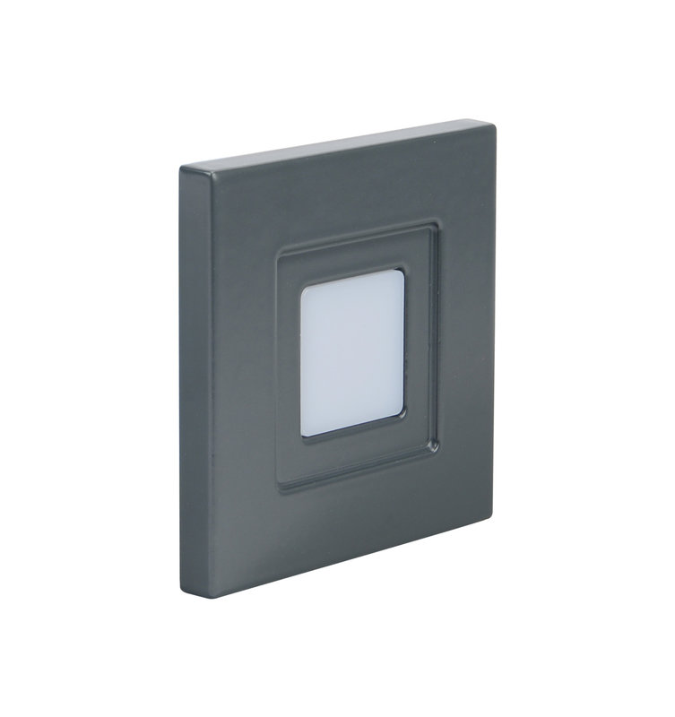 [ARIC-51882] ARIC 51882 - Iso 60 - Encastré Mur Led 1,2W Bleu 2Lm 115° 30000H Face Avant Alu Anthracite