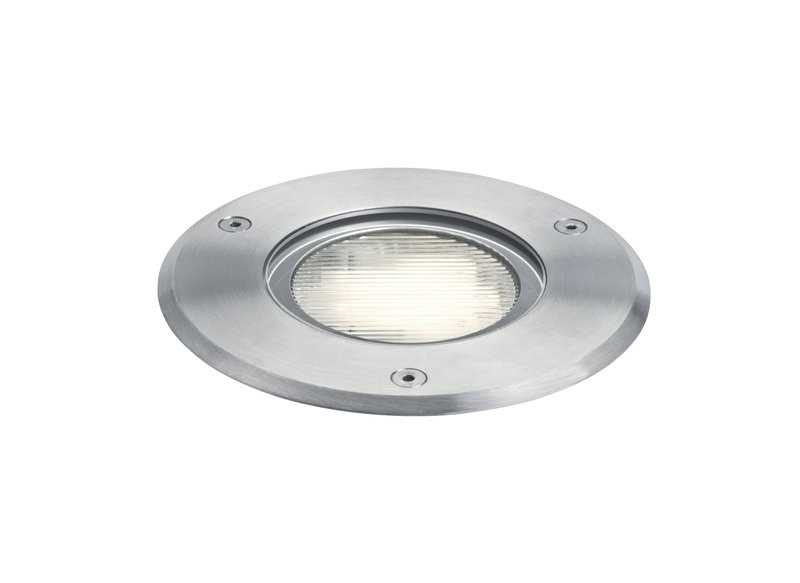 ARIC 1741 - Luxmur 2 - Encastré Mur Ext. Gx53 Ip66 Ik07, Rond, Inox, Ampoule Non Incl.