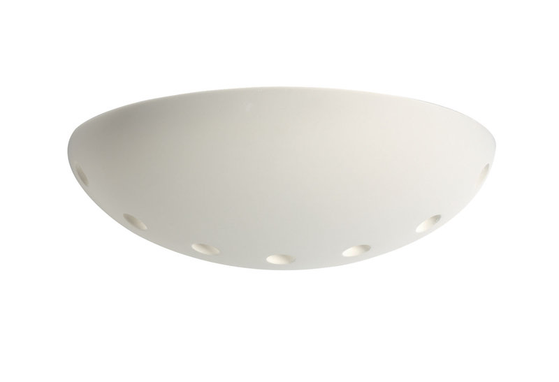 ARIC 3005 - Domino - Applique Mur Plâtre E27 77W Max.,Demi-Lune, Ampoule Non Incl.