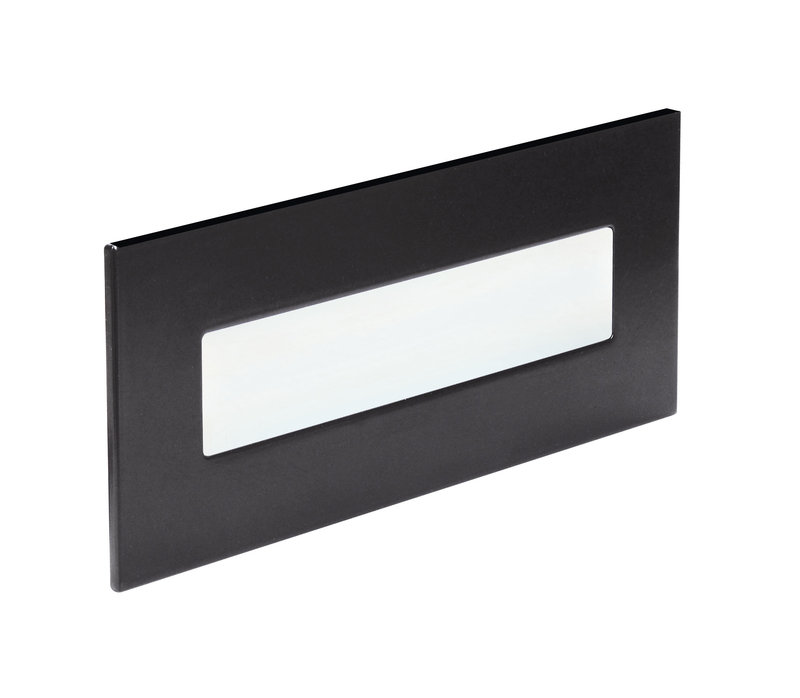 ARIC 50905 - Baliz 3 - Encastré Mur Rectang., Fixe, Noir, Led Intég. 3,8W 4000K 120Lm