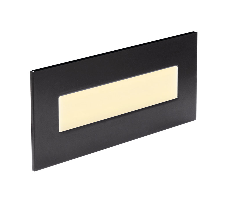 ARIC 50904 - Baliz 3 - Encastré Mur Rectang., Fixe, Noir, Led Intég. 3,8W 2400K 100Lm