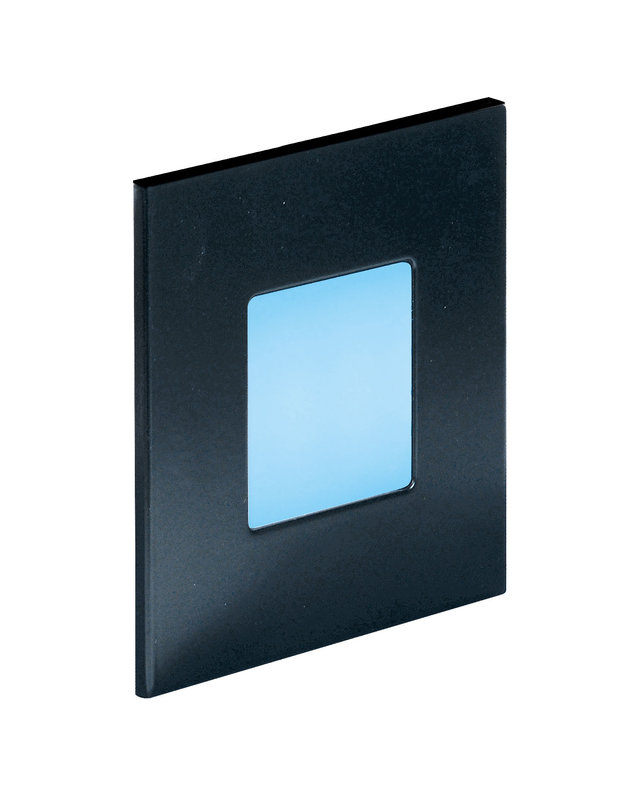 [ARIC-50903] ARIC 50903 - Baliz 2 - Encastré Mur Carré, Fixe, Noir, Led Intég. 1,8W Bleu
