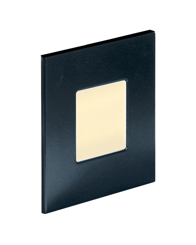 ARIC 50901 - Baliz 2 - Encastré Mur Carré, Fixe, Noir, Led Intég. 1,8W 2400K 30Lm