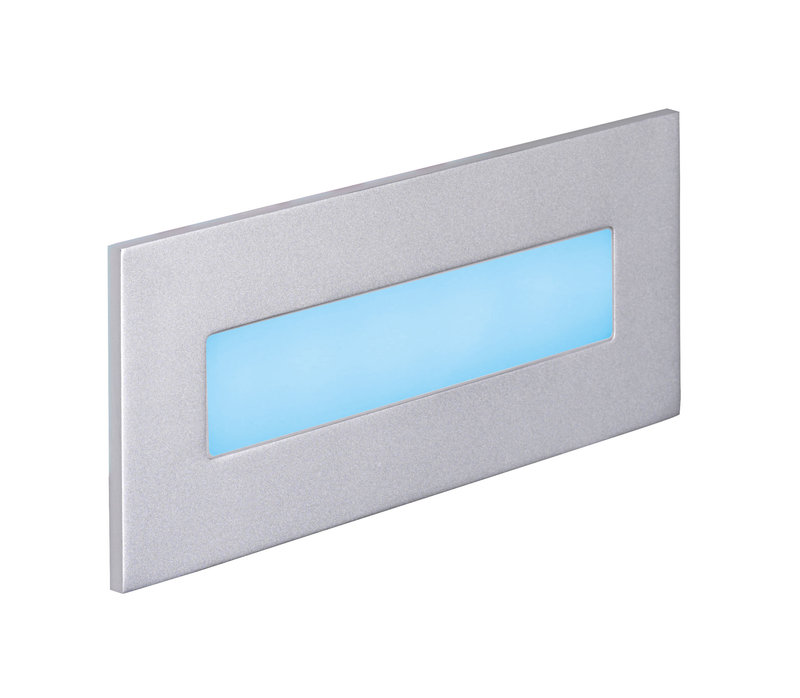 ARIC 50384 - Baliz 3 - Encastré Mur Rectang., Fixe, Gris, Led Intég. 3,8W Bleu