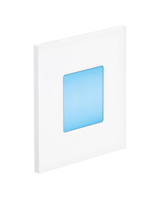 [ARIC-50381] ARIC 50381 - Baliz 2 - Encastré Mur Carré, Fixe, Blanc, Led Intég. 1,8W Bleu