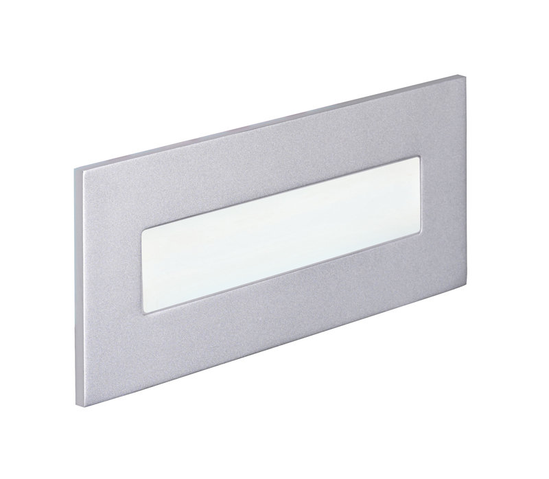 ARIC 50268 - Baliz 3 - Encastré Mur Rectang., Fixe, Gris, Led Intég. 3,8W 4000K 120Lm
