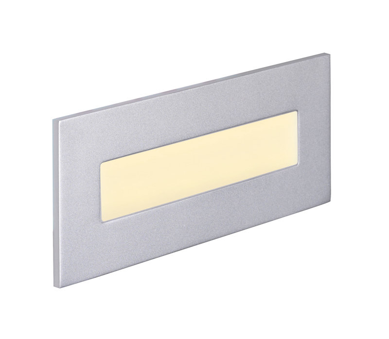 ARIC 50267 - Baliz 3 - Encastré Mur Rectang., Fixe, Gris, Led Intég. 3,8W 2400K 100Lm