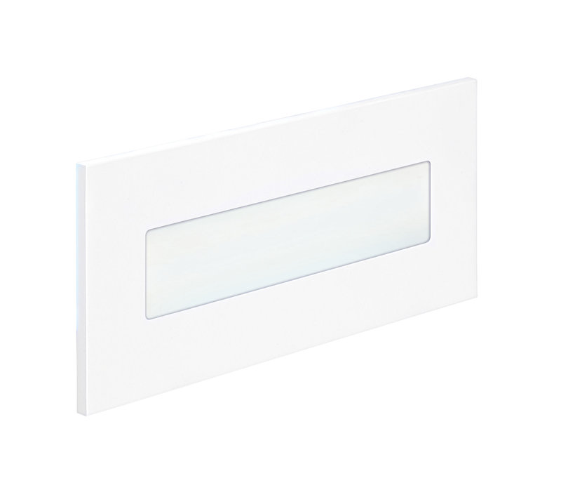 ARIC 50266 - Baliz 3 - Encastré Mur Rectang., Fixe, Blanc, Led Intég. 3,8W 4000K 120Lm