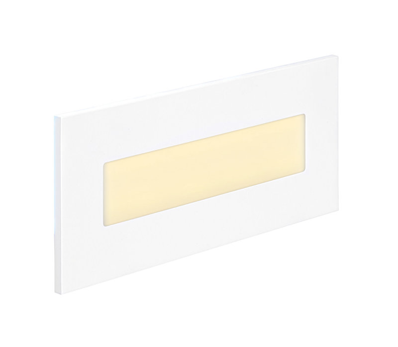 ARIC 50265 - Baliz 3 - Encastré Mur Rectang., Fixe, Blanc, Led Intég. 3,8W 2400K 100Lm