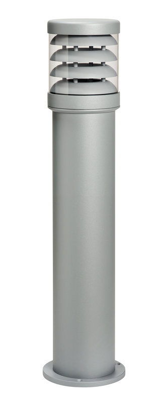 [ARIC-3126] ARIC 3126 - Polo - Borne Ext. Ip65 Ik07, Gris Ral9006, E27 70W Max, Ampoule Non Incl., Haut.70Cm