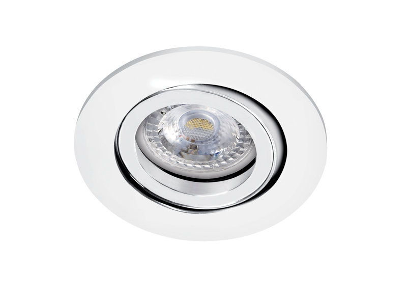 ARIC 51122 - Tipo - Encastré Gu10, Rond, Orientable, Blanc, A/Ampoule Led 6W 3000K 470Lm Incl.