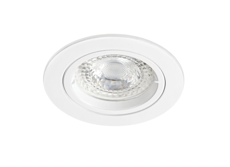 ARIC 51115 - Speed 50 -Enc. Rond, Fixe, Gu5,3, Blanc, Ip20 A/Ampoule Led 5,3W 3000K 460Lm Incl.