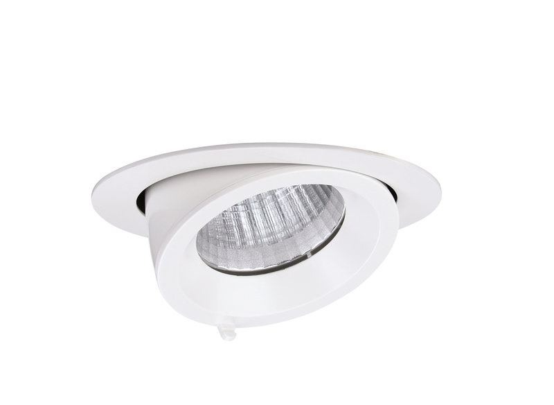 ARIC 50191 - Randy 2 - Downlight Rond, Orientable, Blanc, 70°, Led Intég 29,3W 3000K 3000Lm